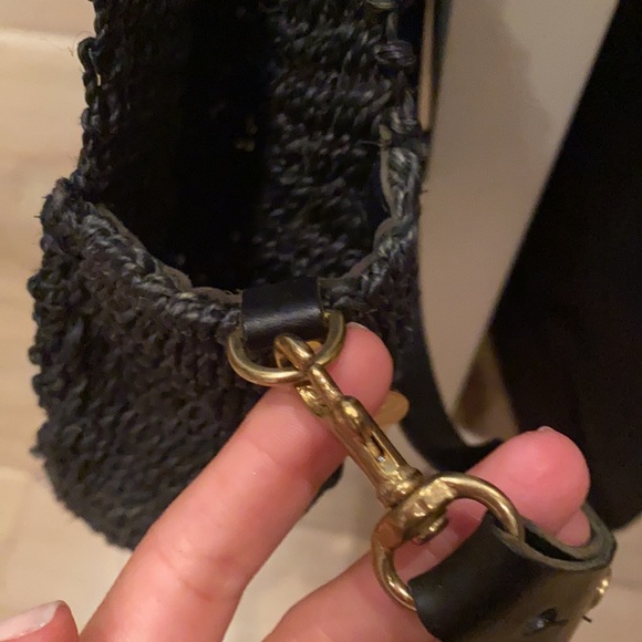 Clare V navy Raffia straw bag. - Picture 5 of 7